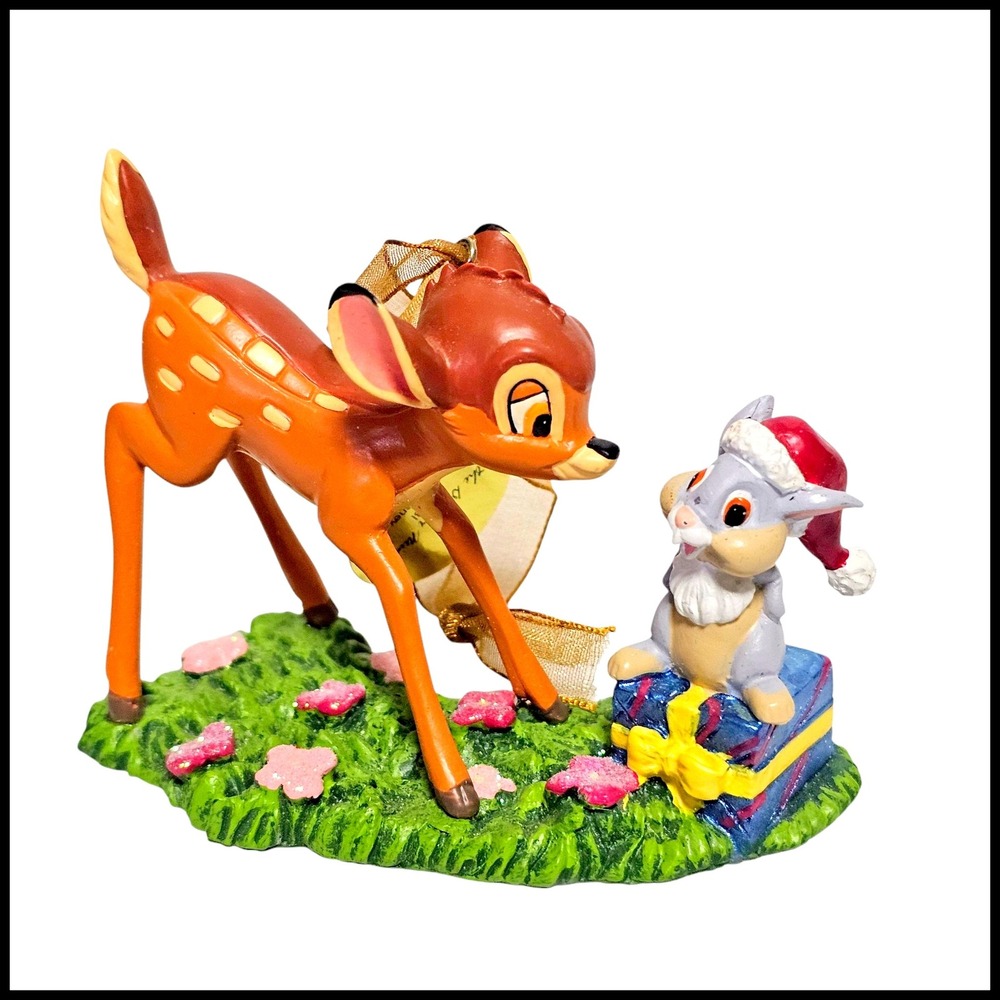Danbury Mint Disney Bambi and Thumper Christmas Ornament Figurine